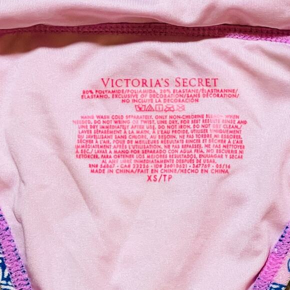 Victoria Secret Triangle Bali Floral Pink Paisley Bikini Size S/XS - Picture 6 of 6